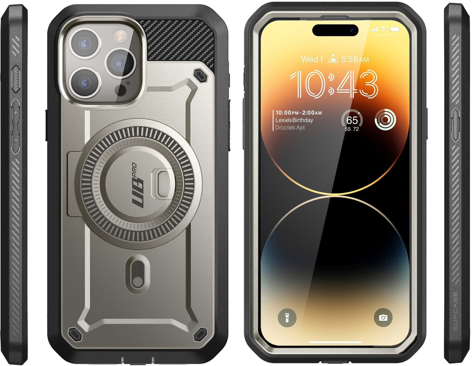 Supcase Unicorn Beetle Pro Mag - Ανθεκτική Θήκη MagSafe - Apple iPhone 15 Pro - Titan Gray (843439138582)