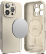 Ανθεκτική MagSafe Θήκη Σιλικόνης - Apple iPhone 16 Pro - Ringke Silicone Magnetic - Stone (8809961789984)