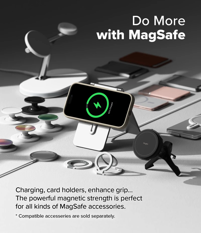 Ανθεκτική MagSafe Θήκη Σιλικόνης - Apple iPhone 16 Pro - Ringke Silicone Magnetic - Stone (8809961789984)