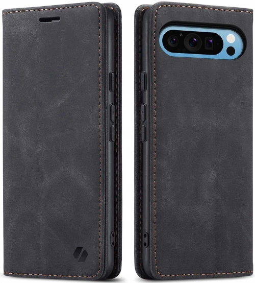 Θήκη Google Pixel 9 Pro XL - Spacecase Wallet Πορτοφόλι - Black (5905719111823)