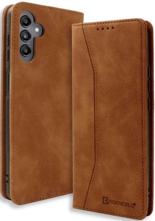 Θήκη Samsung Galaxy M55 - Bodycell Book Case Πορτοφόλι - Brown (5206015079528)