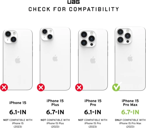 Θήκη Apple iPhone 15 Pro Max UAG Plyo Σκληρή Ανθεκτική - Ice (114310114343)