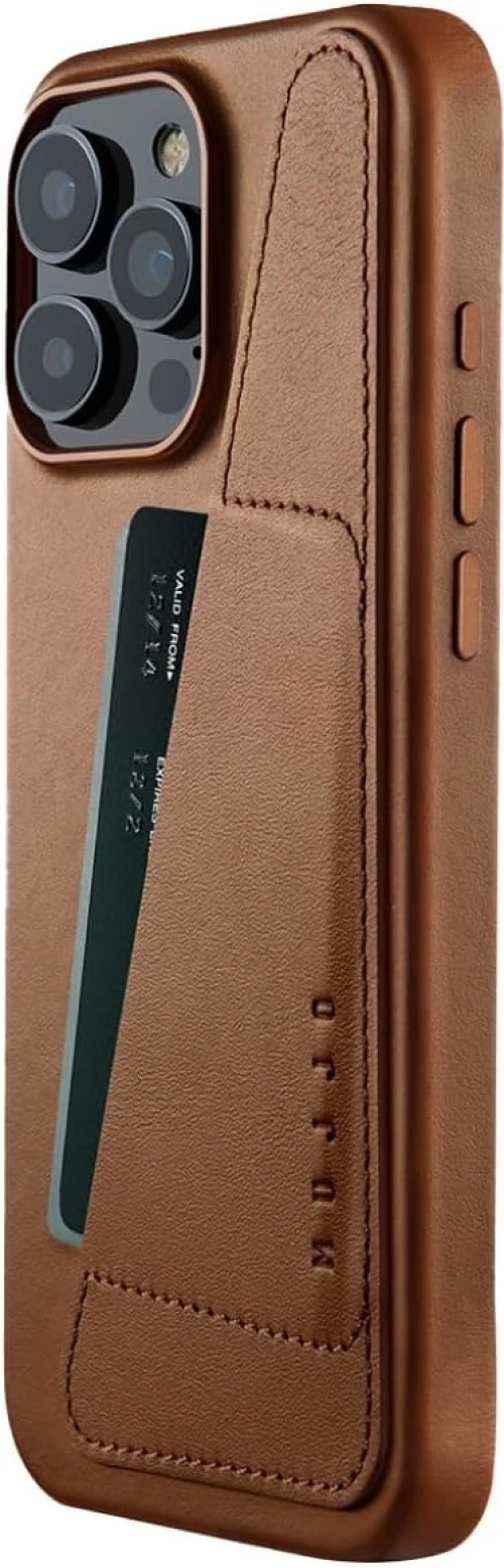 Θήκη Apple iPhone 16 Pro Max - MUJJO Full Leather Wallet Case Δερμάτινη Πορτοφόλι με MagSafe - Tan (MUJJO-CL-056-TN)