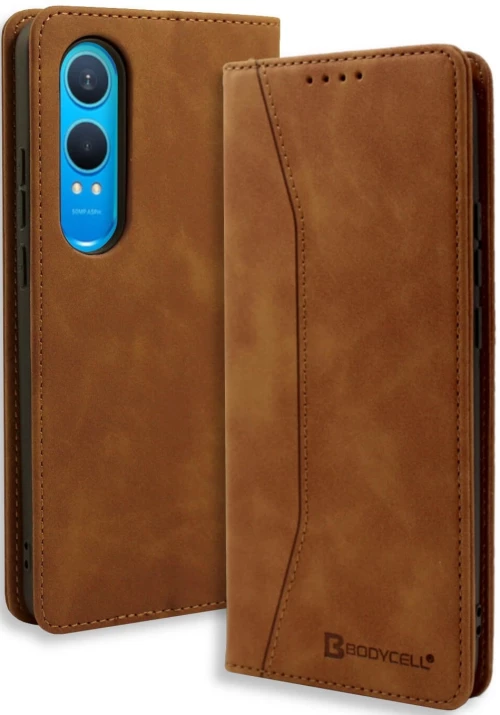Θήκη OnePlus Nord CE4 Lite - Bodycell Book Case Πορτοφόλι - Brown (5206015079160)