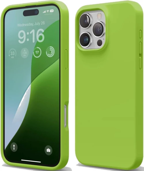 Θήκη Apple iPhone 16 Pro - Elago Silicone Case Premium Σιλικόνης - Lime Green (ES16SC63PRO-LIGR)