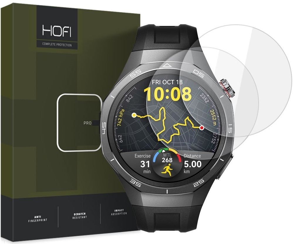 Αντιχαρακτικό Γυαλί Προστασίας Huawei Watch GT 5 Pro 46mm - Hofi Premium Pro+ Tempered Glass Οθόνης - 2 Τεμάχια - Clear (5906302371174)
