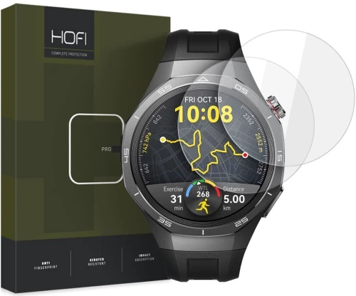 Αντιχαρακτικό Γυαλί Προστασίας Huawei Watch GT 5 Pro 46mm - Hofi Premium Pro+ Tempered Glass Οθόνης - 2 Τεμάχια - Clear (5906302371174)