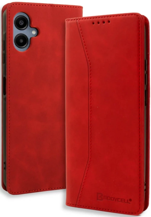 Θήκη Samsung Galaxy A06 - Bodycell Book Case Πορτοφόλι - Red (5206015079412)