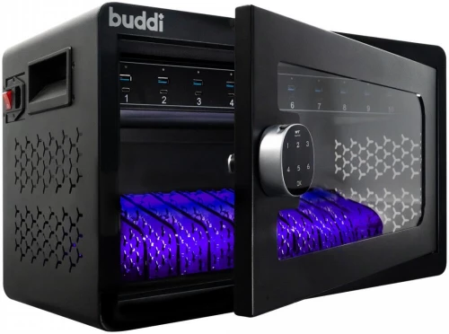 Buddi Collect Charging Station - Locker Κινητών / Σταθμός Φόρτισης 10 Θέσεων με Ενσωματωμένη Κλειδαριά & Κωδικό Πρόσβασης / 10 x USB-A / 10 x Type-C - 300W - Black - (8719246452055)