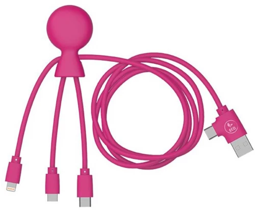Xoopar Mr.Bio Long GRS Eco Friendly USB Cable 1.0m Pink