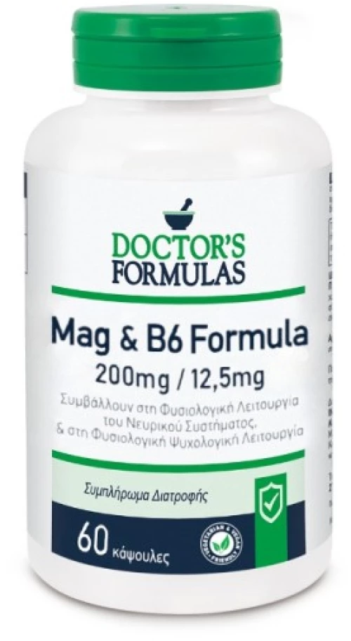 Doctor's Formulas Mag 200mg & B6 12,5mg Formula 60 Caps