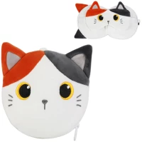 Μαξιλάρι + Sleep Mask i-Total Orange Cat 19x18cm XL2528