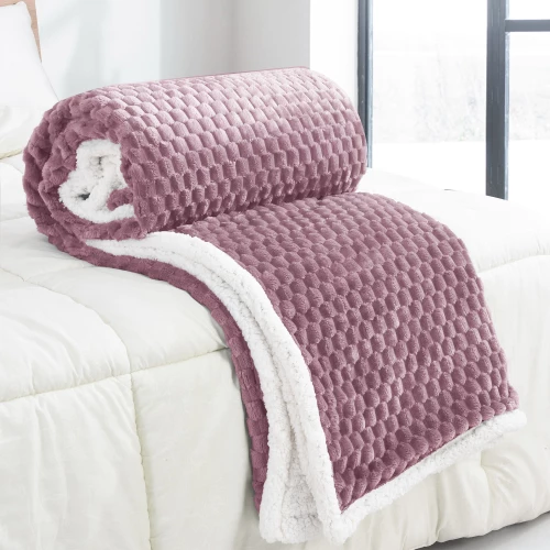 Κουβέρτα sherpa morbido προβατάκι Διπλή/Υπέρδιπλη soft 220*240 rotten apple