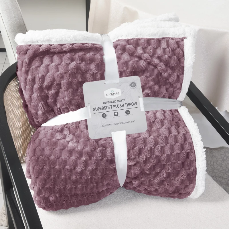 Κουβέρτα sherpa morbido προβατάκι Διπλή/Υπέρδιπλη soft 220*240 rotten apple