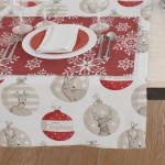 Καρέ Χριστουγεννιάτικο 90x90 Merry Chrιstmas Εκρού Borea