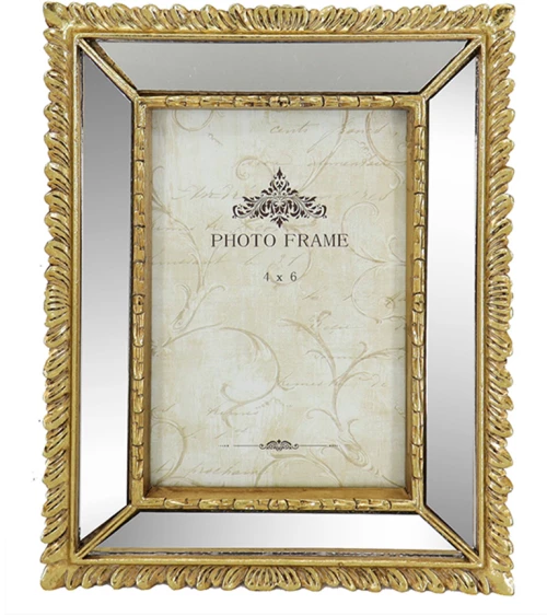 Κορνίζα polyr χρυσή με καθρέπτη 17x22cm Zaros 25588 KO170