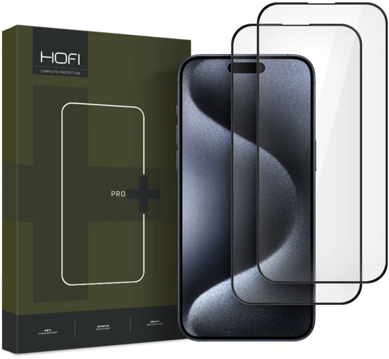 Hofi Tempered Glass Pro+  iPhone 16 Pro black - 2 Pack