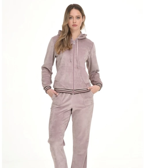 Primavera Γυναικεία Χειμερινή Φόρμα- Homewear Βελούδο Regular Fit K152