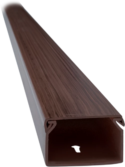 2m. 16X16 PLASTIC CABLE TRUNKING CT2 DARK WALNUT
