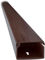 2m. 16X16 PLASTIC CABLE TRUNKING CT2 DARK WALNUT