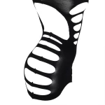 SUBBLIME - 952266 LONG SLEEVE ELASTIC FISHNET BODYSTOCKING BLACK ONE SIZE