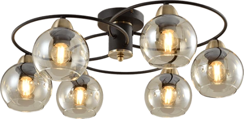 JAY CHANDELIER 6XE27 SAND BLACK/BRONZE
