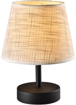 NICOLA TABLE LAMP 1XE27 BLACK/FLAX