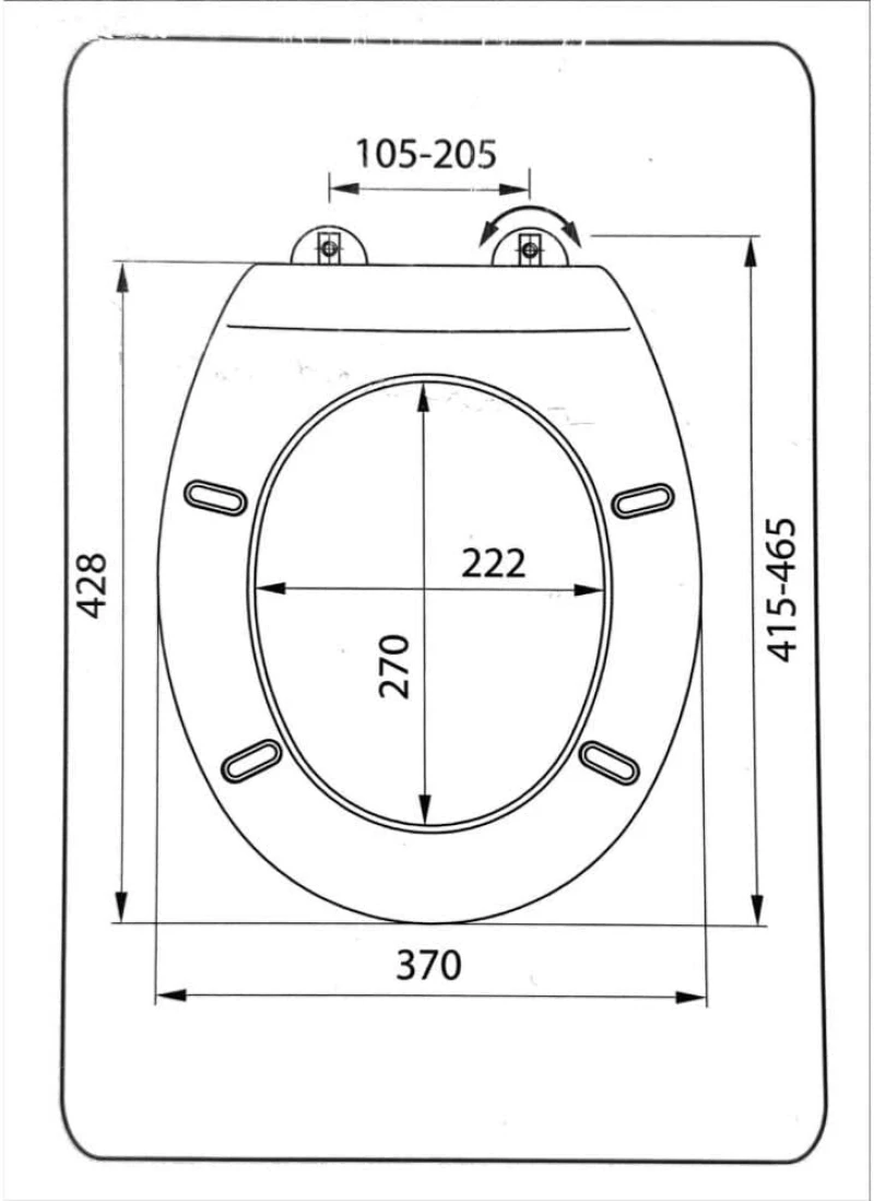 Κάλυμμα λεκάνης MDF Καφέ Soft Close Κλασικό Bisk Deska 08221