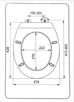 Κάλυμμα λεκάνης MDF Καφέ Soft Close Κλασικό Bisk Deska 08221