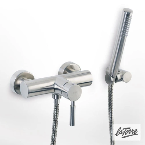 Μπαταρία Ντουζιέρας Tech Inox Σατινέ 200-12060-110 Ιταλίας La Torre