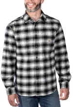 Πουκάμισο Ανδρικό Καρό Flannel Άσπρο Μαύρο Malt Carhartt 105945-W03