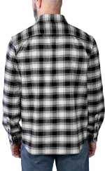 Πουκάμισο Ανδρικό Καρό Flannel Άσπρο Μαύρο Malt Carhartt 105945-W03