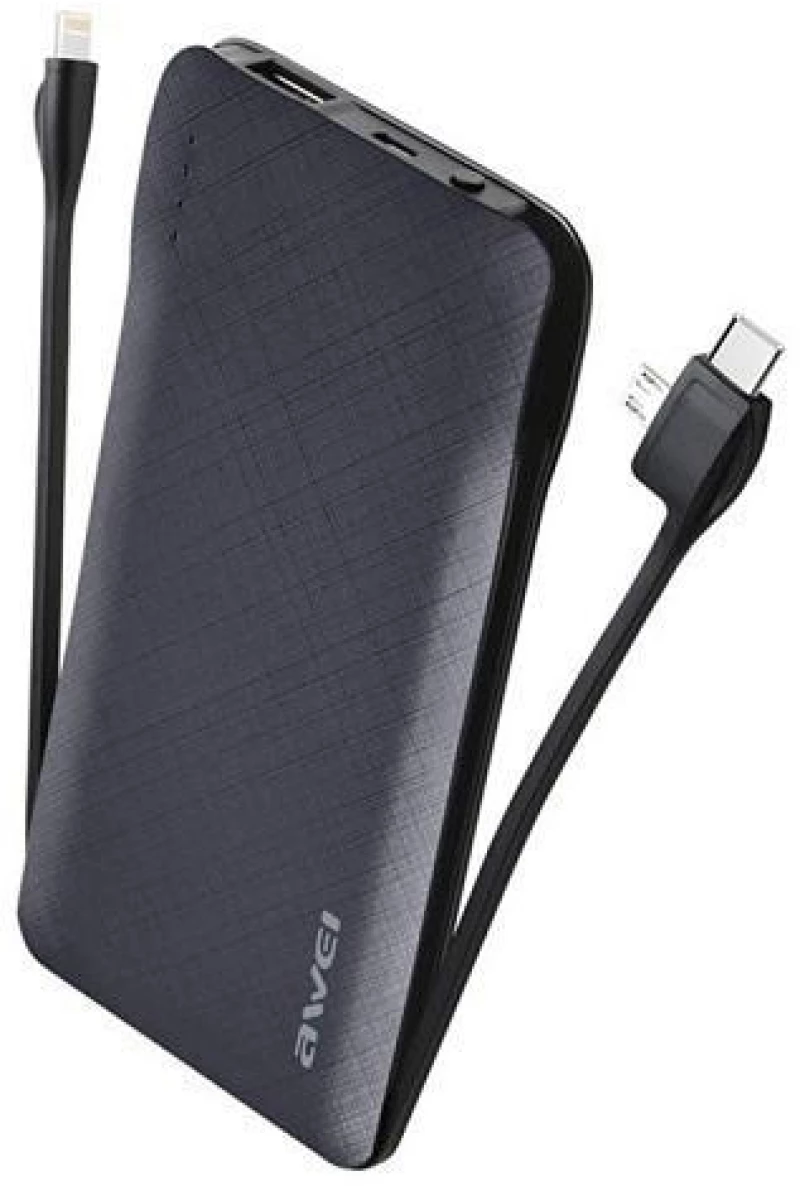 Awei P510K Power Bank 10000mAh 22.5W με Θύρα USB-A Μαύρο