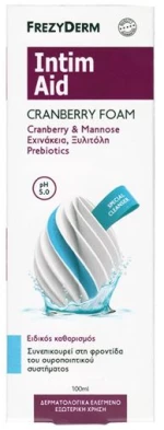 Frezyderm Intim Aid Cranberry Foam Ph5.0 Αφρός Καθαρισμού Ευαίσθητης Περιοχής PH 5.0 100ml