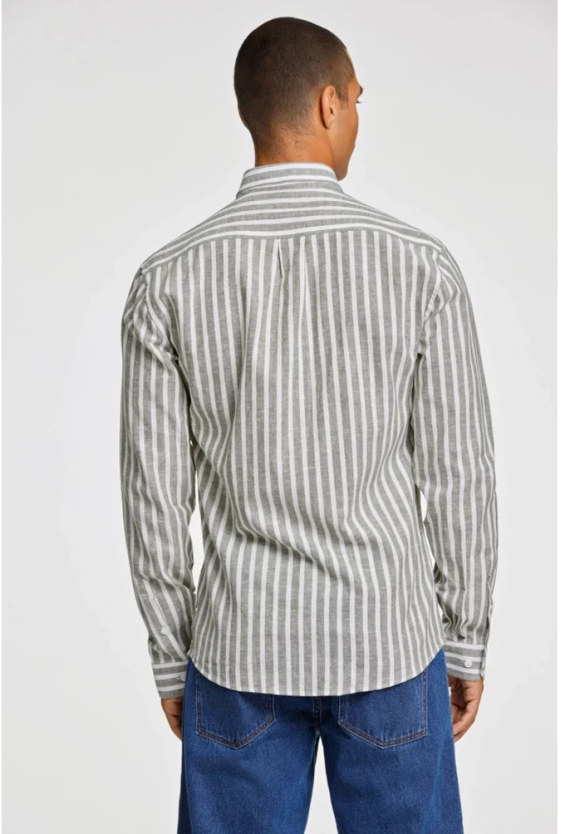 Lindbergh Linen Striped Shirt