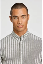 Lindbergh Linen Striped Shirt