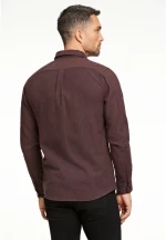 Lindbergh Man Casual Burgundy Shirt