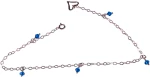 Βραχιόλι ποδιού Ασήμι 925 με γαλάζιο zircon Gatsa BR47
