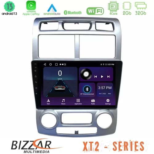 Bizzar XT2 Series 4Core Android13 2+32GB Kia Sportage 2005-2008 Navigation Multimedia Tablet 9" U-XT2-KI1044