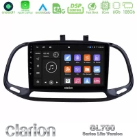 Clarion GL700 Lite Series 8Core Android11 6+128GB Fiat Doblo 2015-2022 Navigation Multimedia Tablet 9" Με Carplay & Android Auto U-G76L-FT0909
