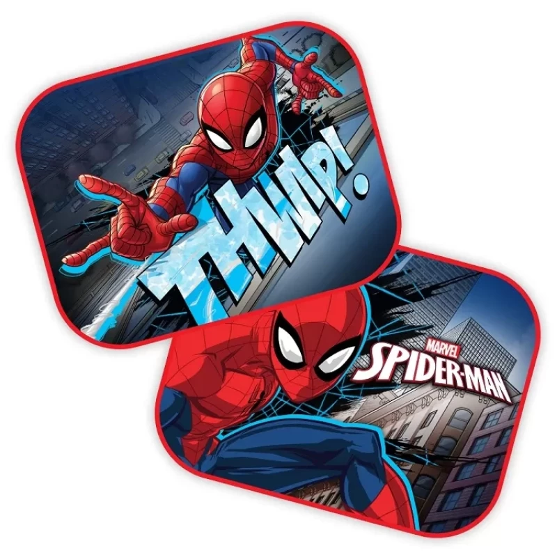 ΗΛΙΟΠΡΟΣΤΑΣΙΕΣ ΠΛΑΙΝΕΣ SPIDERMAN ΜΕ ΒΕΝΤΟΥΖΑ 44x35cm AMIO - 2 Τεμ. S59323/AM