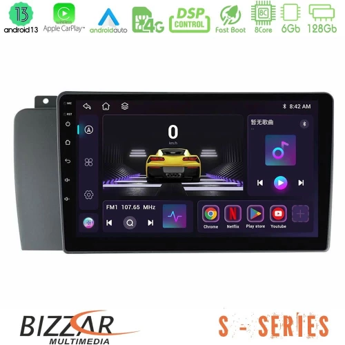 Bizzar S Series Volvo S60 2004-2009 8core Android13 6+128GB Navigation Multimedia Tablet 9" U-S-VL1514