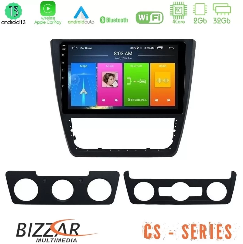 Bizzar CS Series 4Core Android13 2+32GB Skoda Yeti 2009- Navigation Multimedia Tablet 10" U-CS-SK0151