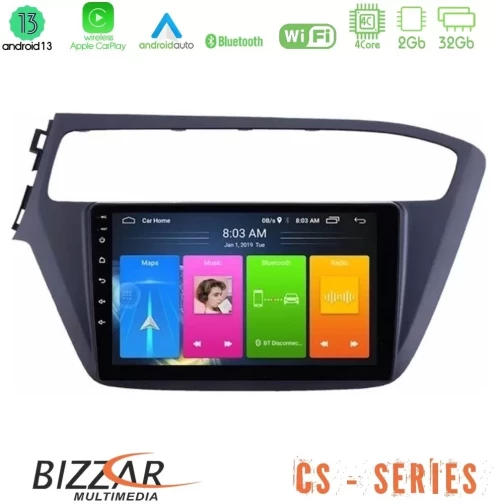 Bizzar CS Series 4Core Android13 2+32GB Hyundai i20 2018-2020 Navigation Multimedia Tablet 9" U-CS-HY1961