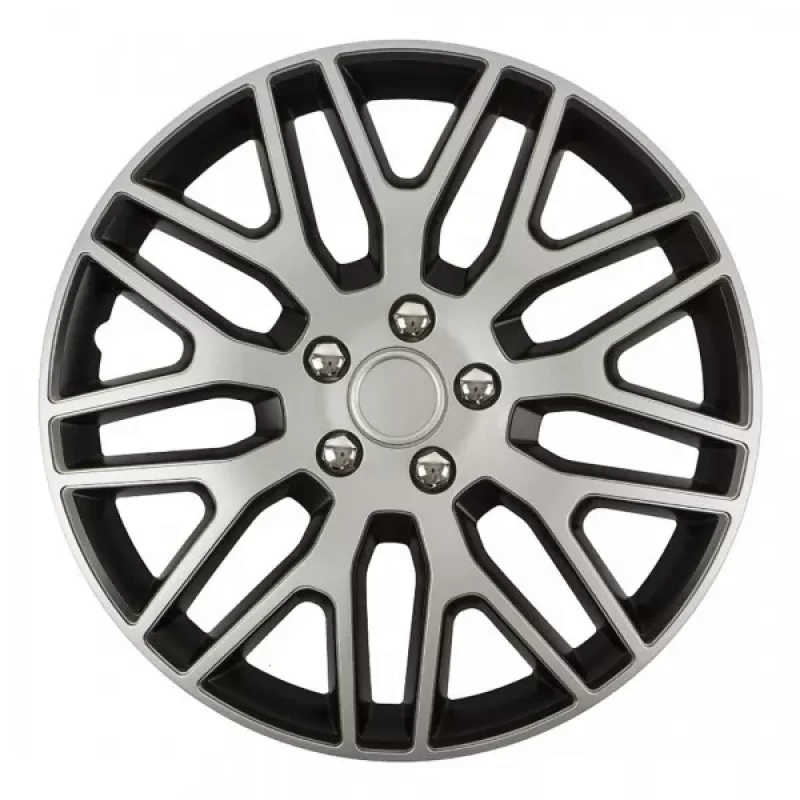 ΤΑΣΙ 15" DAKAR NC ΑΣΗΜΙ/ΜΑΥΡΟ - AMIO ΣΕΤ 4ΤΕΜ ΣΕ KOYTI 8507/AM