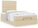 Οθωμανικό κρεβάτι με στρώμα Cream 120x200cm ύφασμα Κρεμ 3313318