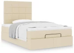 Οθωμανικό κρεβάτι με στρώμα Cream 120x190 cm Ύφασμα Κρεμ 3313145