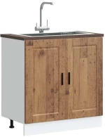 Ντουλάπι βάσης νεροχύτη Porto Παλιό Ξύλο 80x46x81,5 cm Παλιό ξύλο 853935