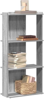 Βιβλιοθήκη 3 Επιπέδων Γκρι Sonoma 60x30x120 εκ. Επεξεργ. Ξύλο Γκρι sonoma 860270