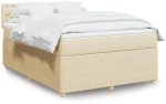 Κρεβάτι Boxspring με Στρώμα Κρεμ 140x190 εκ. Υφασμάτινο Κρεμ 3289770